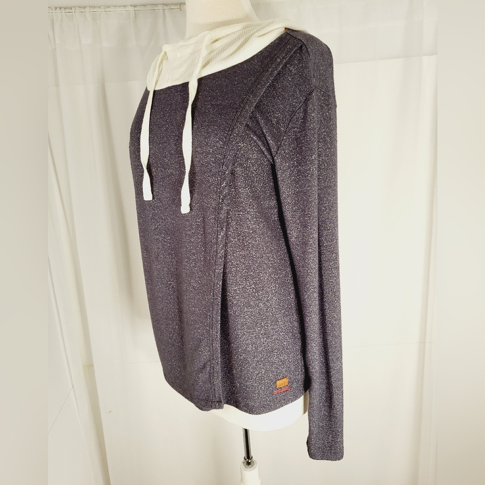 PEACE LOVE WORLD Longsleeve Hooded Shirt Small